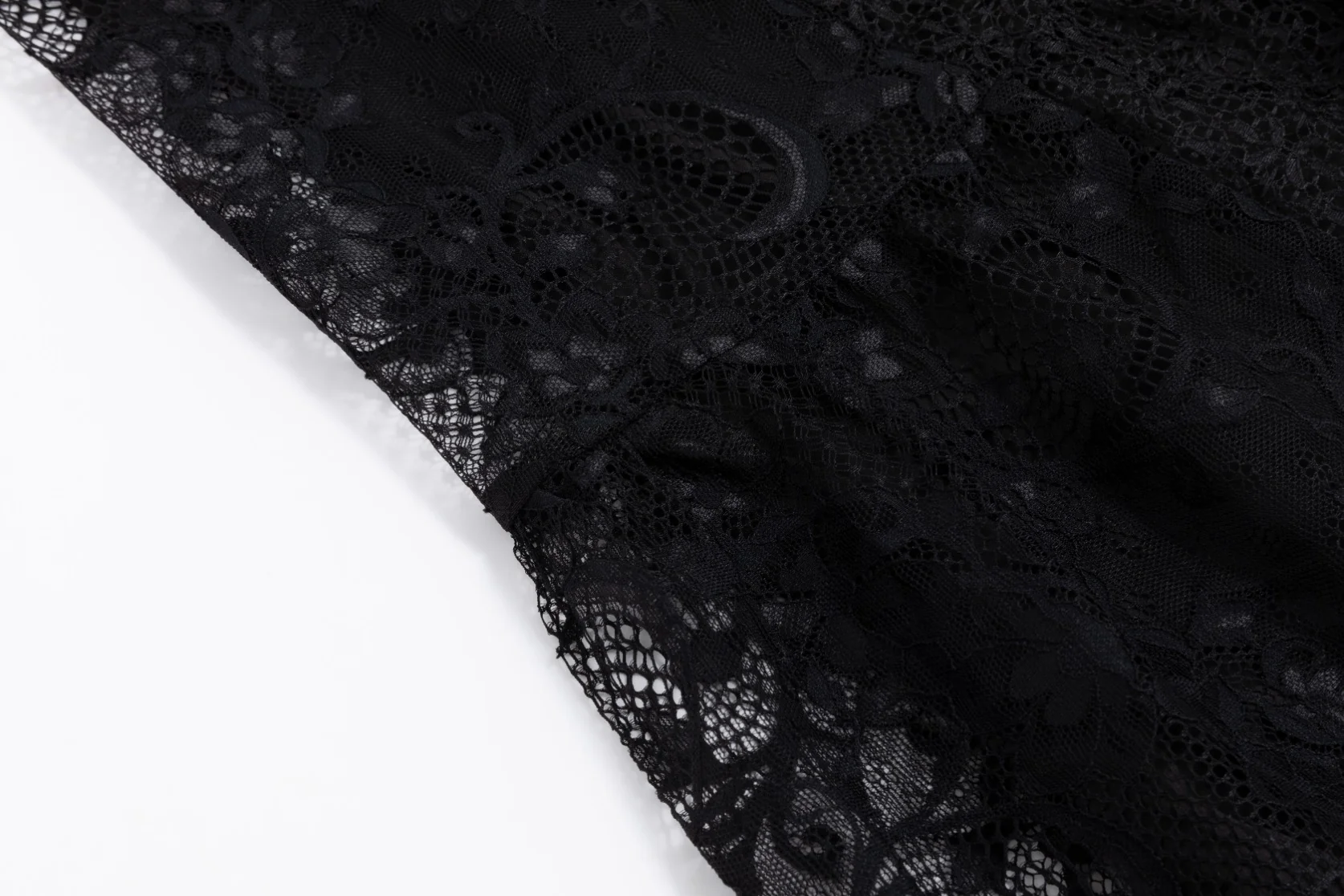 Two Kind Black Lace Connect Placket Top - Image 5
