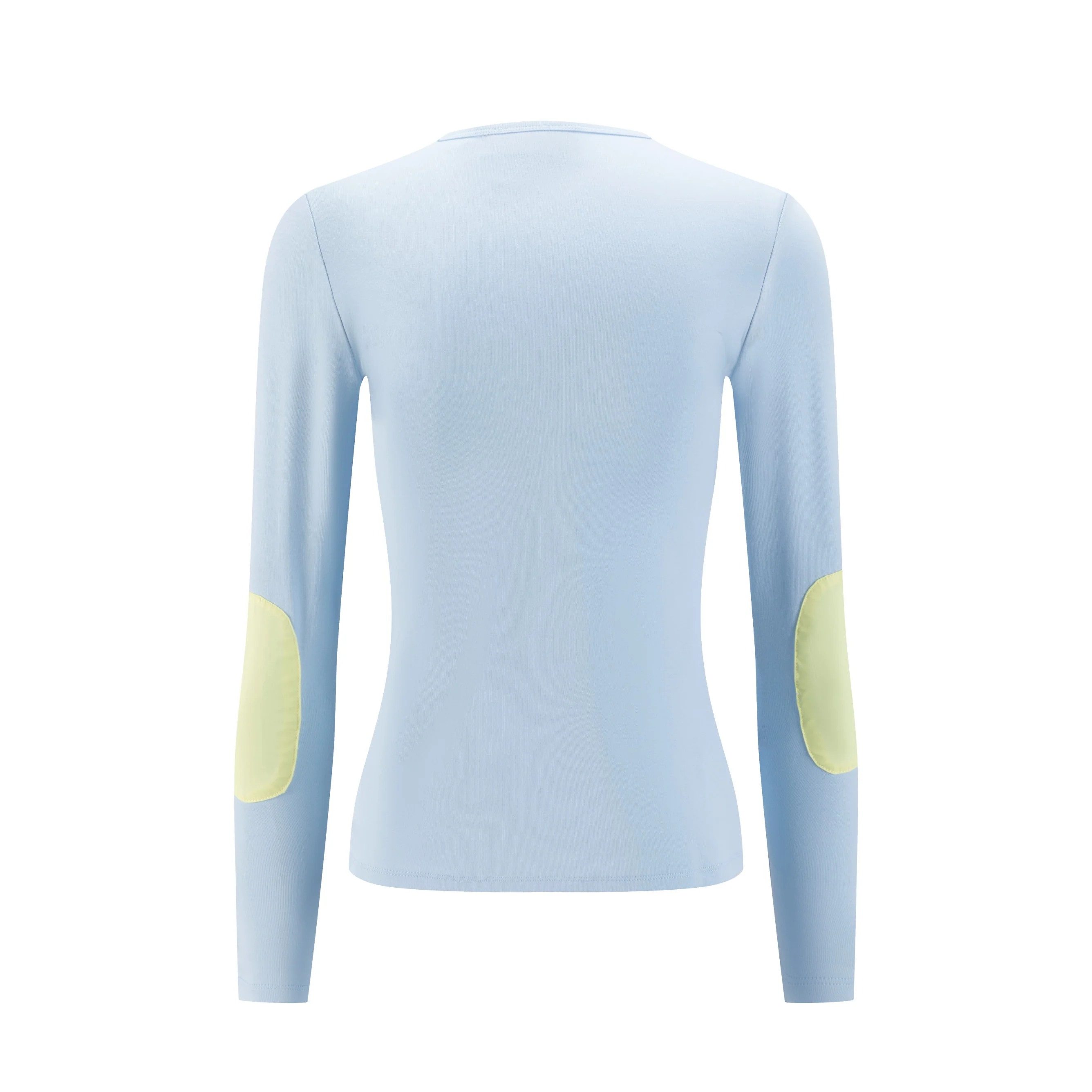 Elbow Patch Solid T-Shirt - Blue/Pear - Image 2