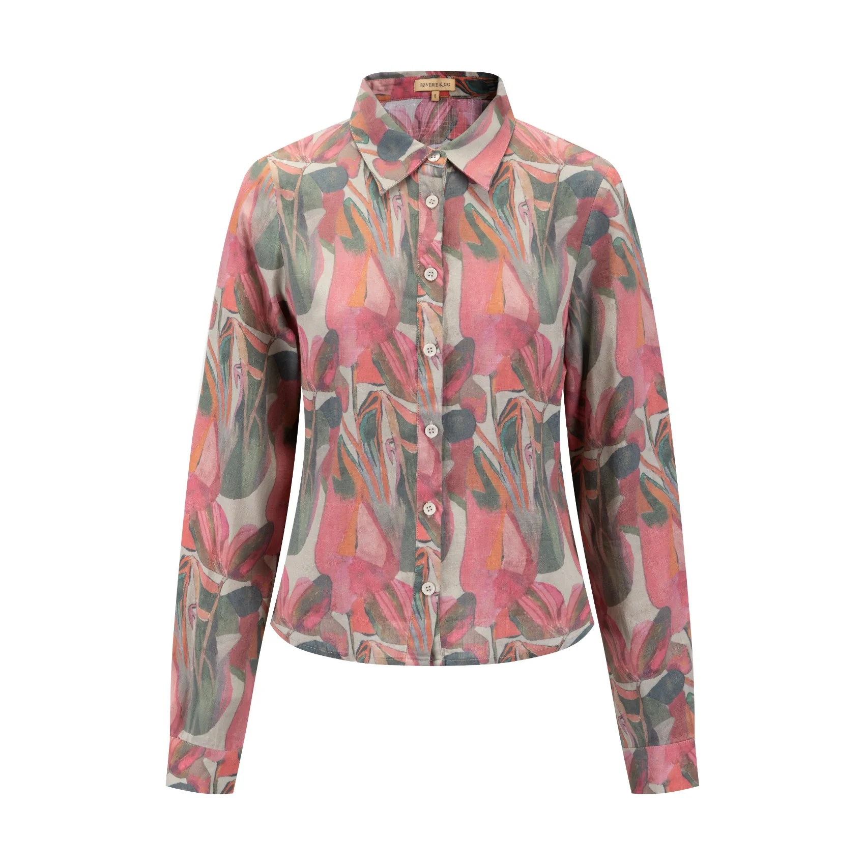 Watercolor Linen Blouse - Image 3