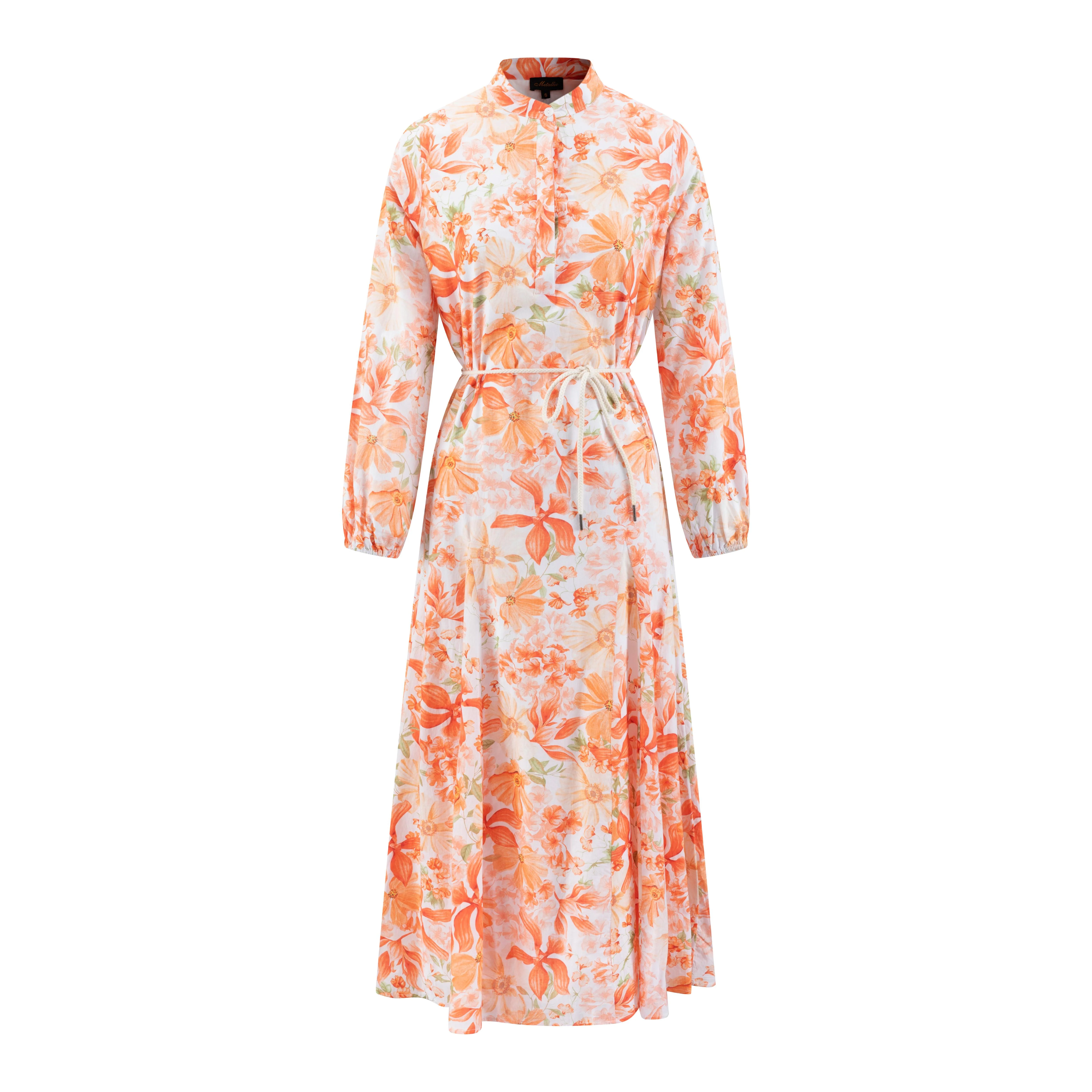 Orange Printed Dress - Image 2