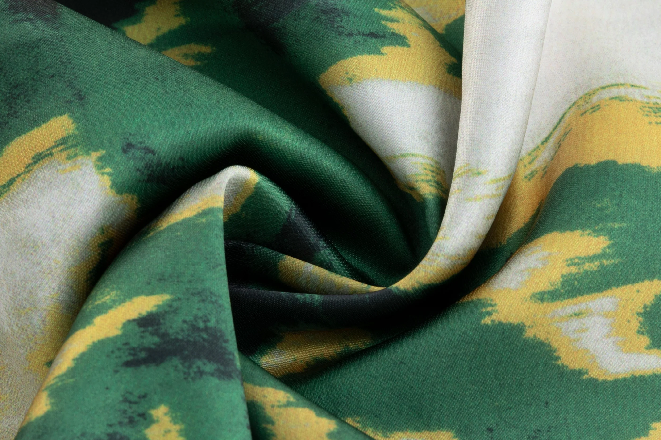 Green And Blue Satin Camo Dress - Image 4
