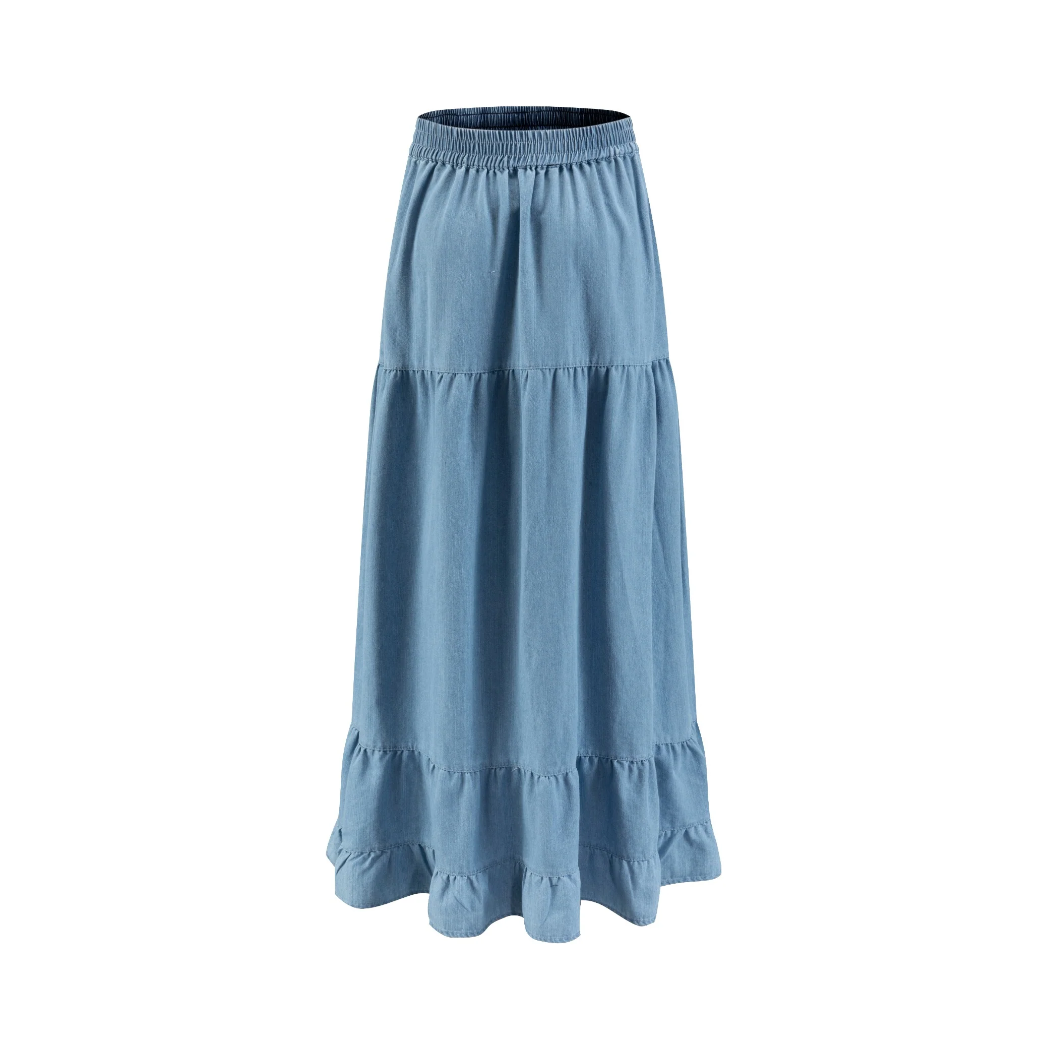 Light Blue Denim Layer Skirt - Image 3