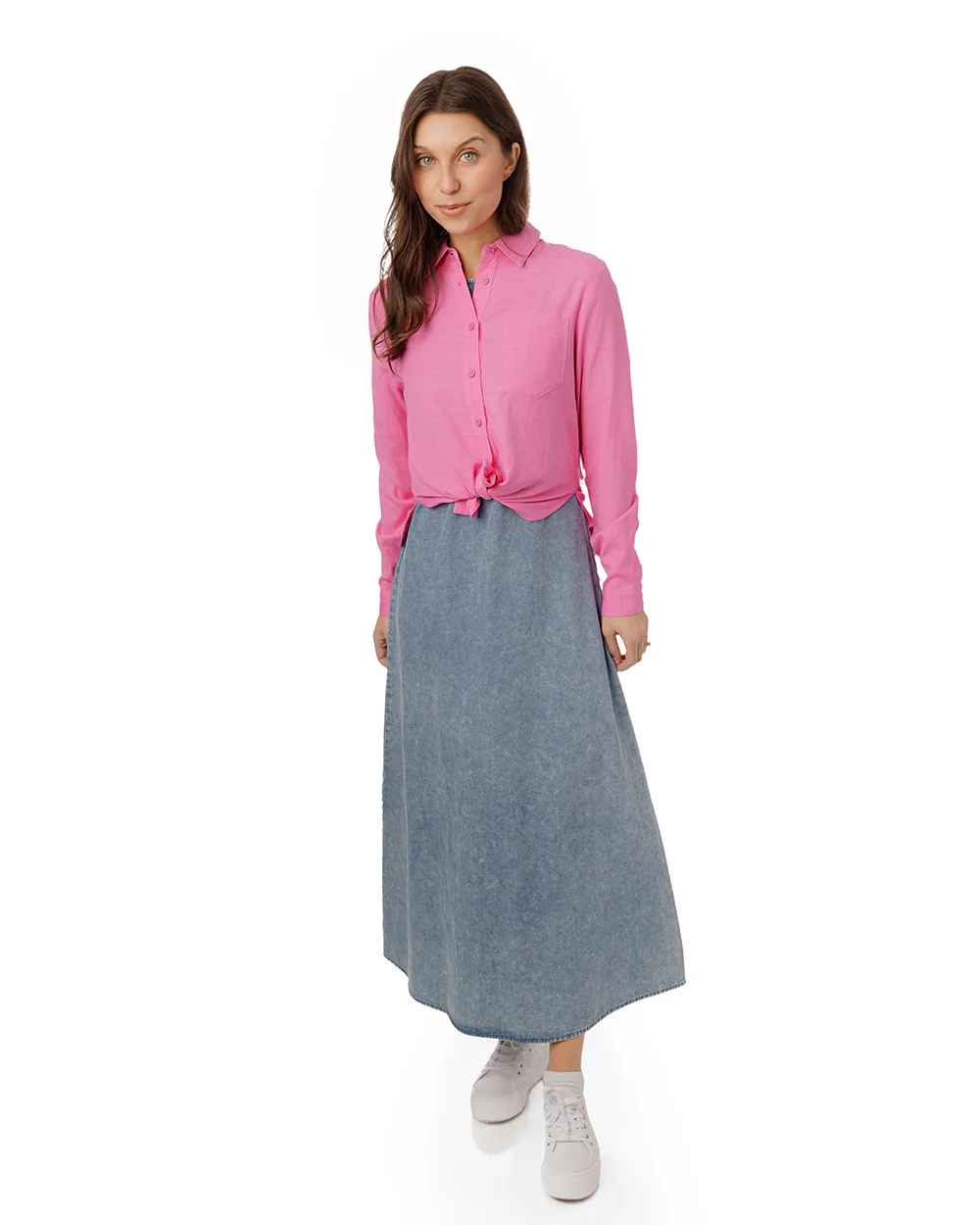 Pink Linen Blouse