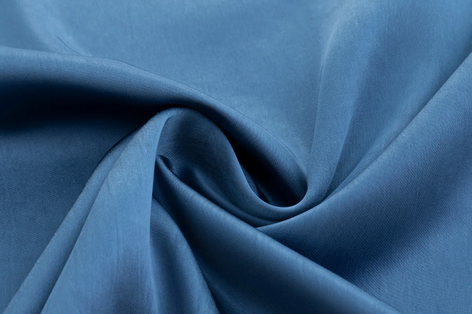 Solid Blue With Vertical Lace Trimming Satin Skirt - Image 6