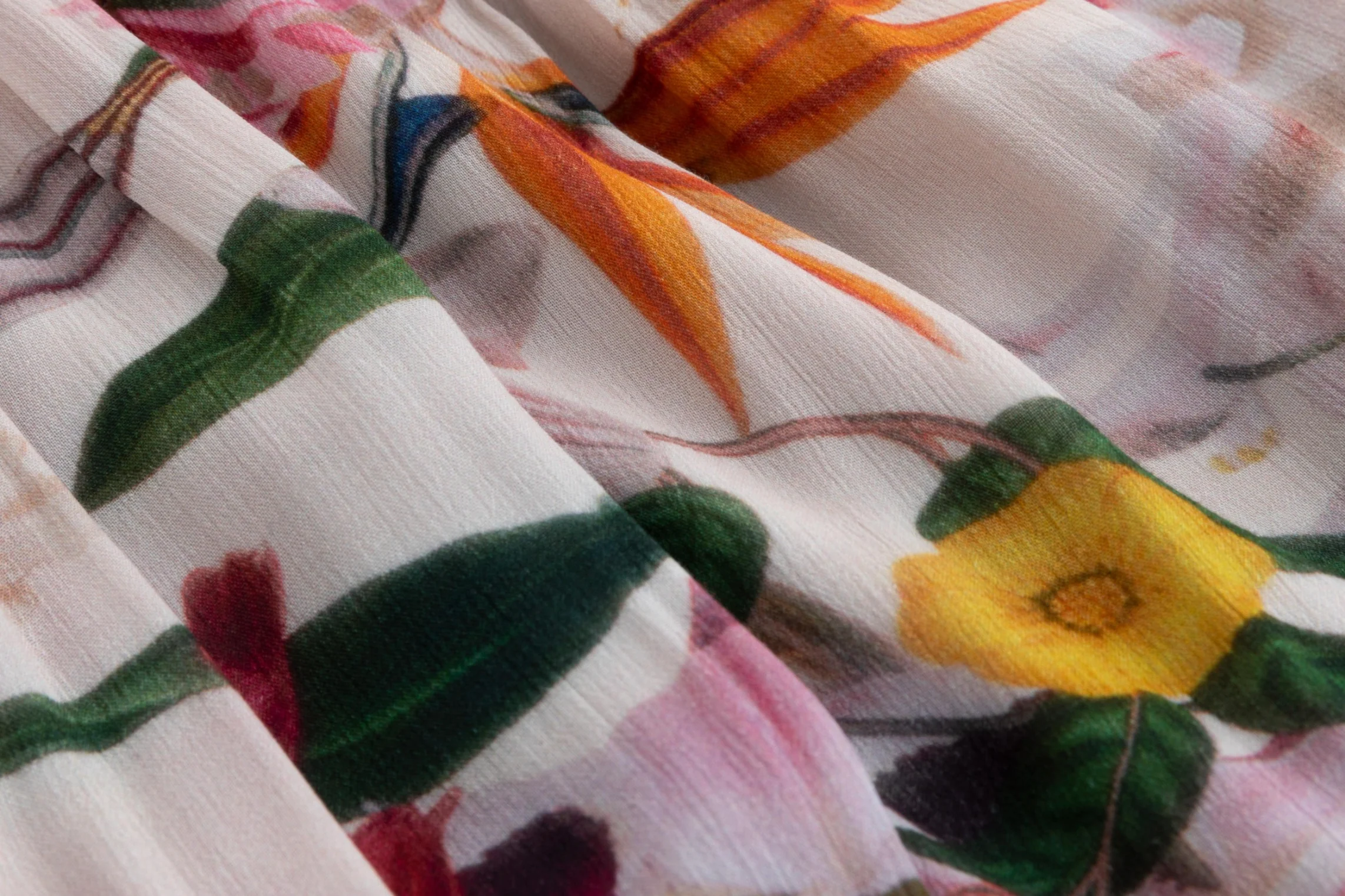Floral Printed Linen Tiered Dress - Image 3