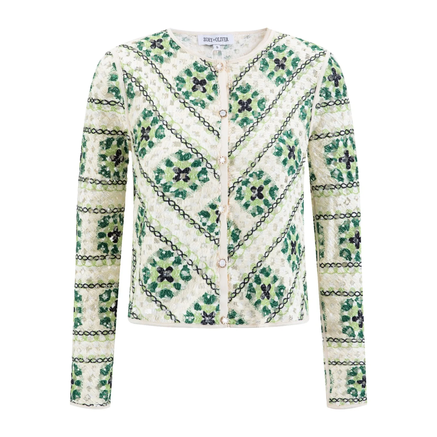 Green Crochet Cardigan - Image 2
