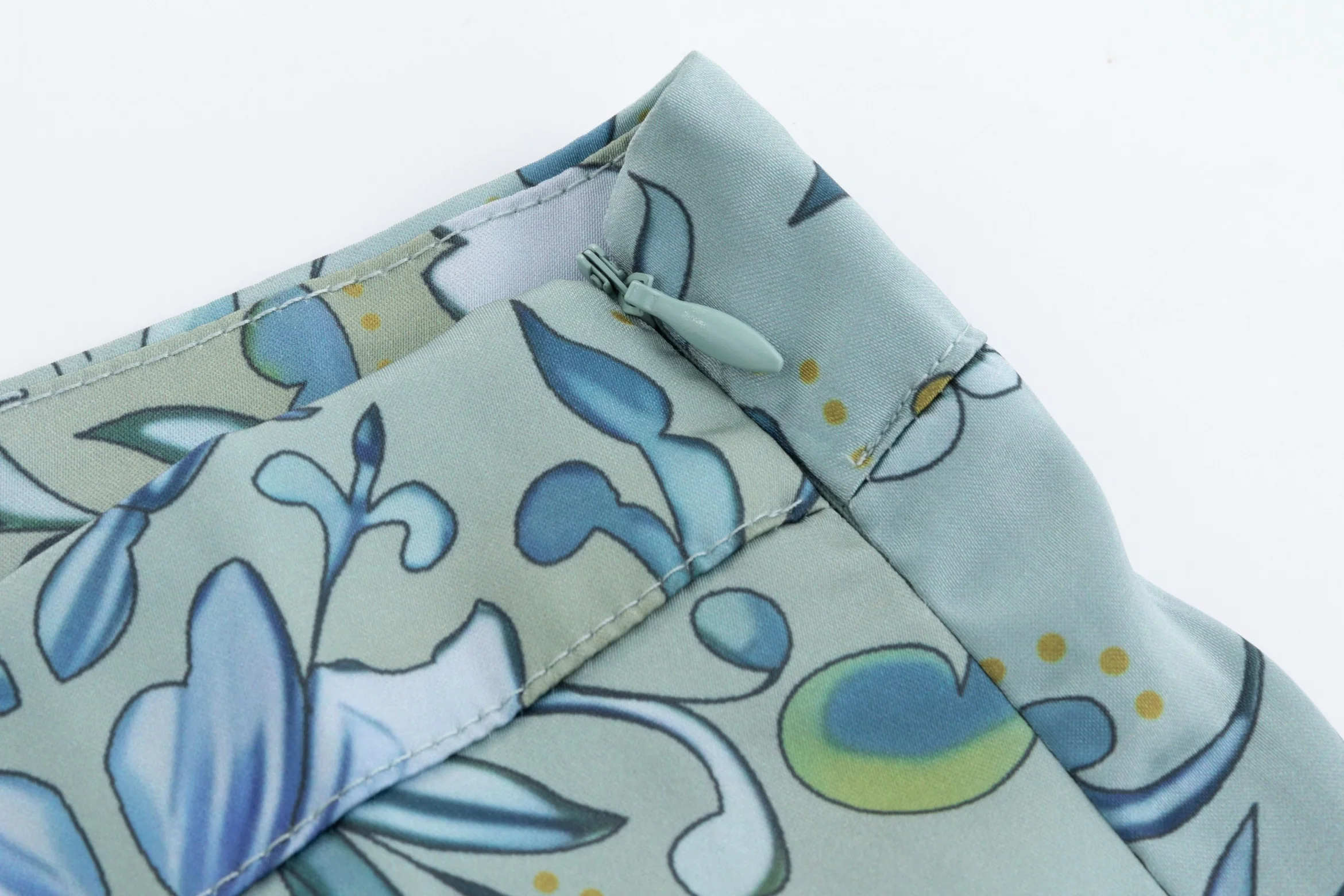 Lime Green Printed Paisley And Flowers Skirt - Image 5
