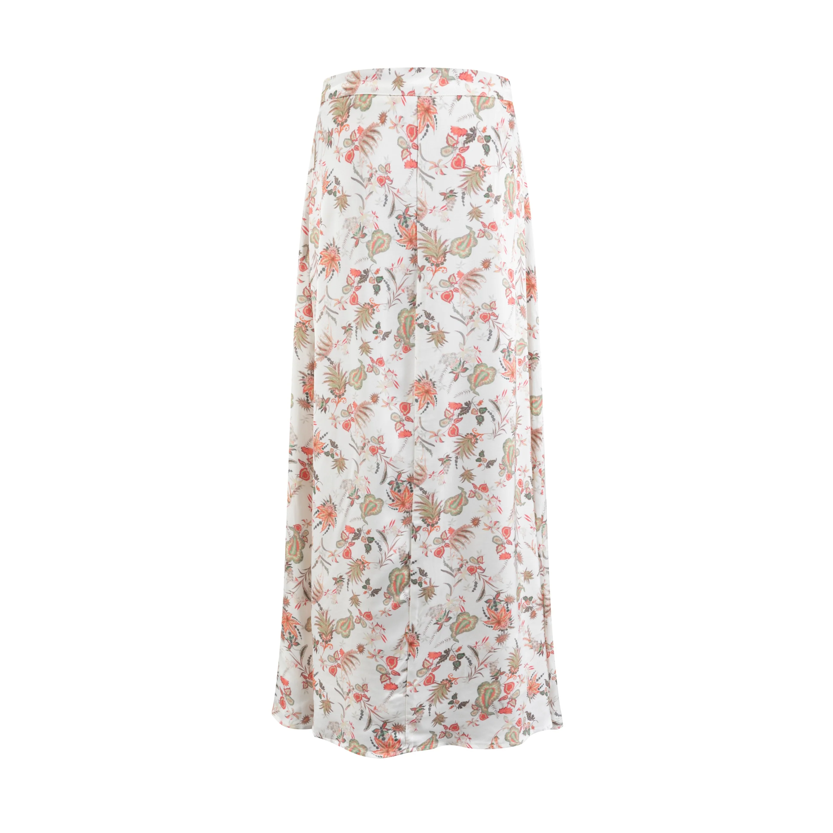 Multi Color Printed Satin Skirt - - Image 3