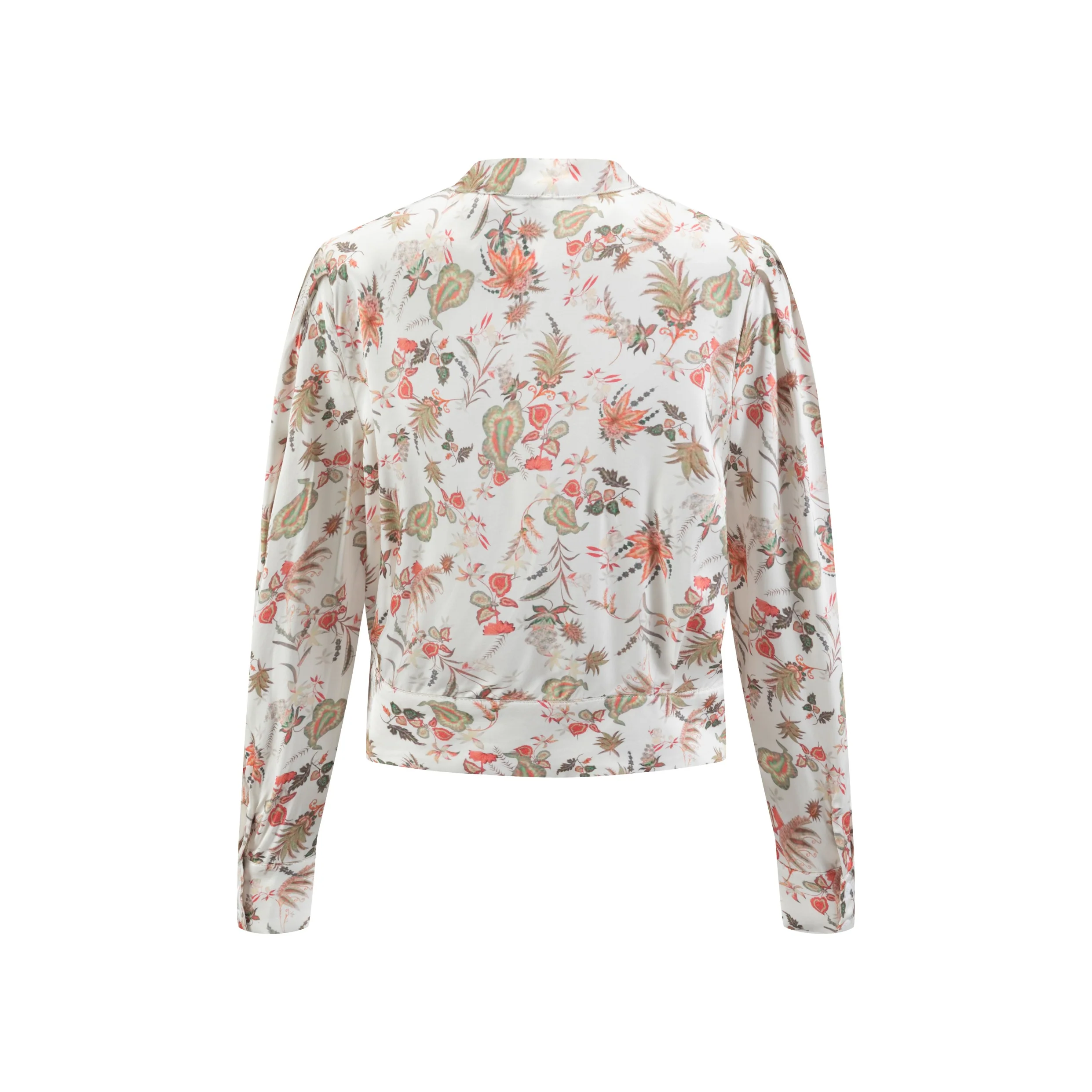 Multi Color Printed Satin Top - Image 3