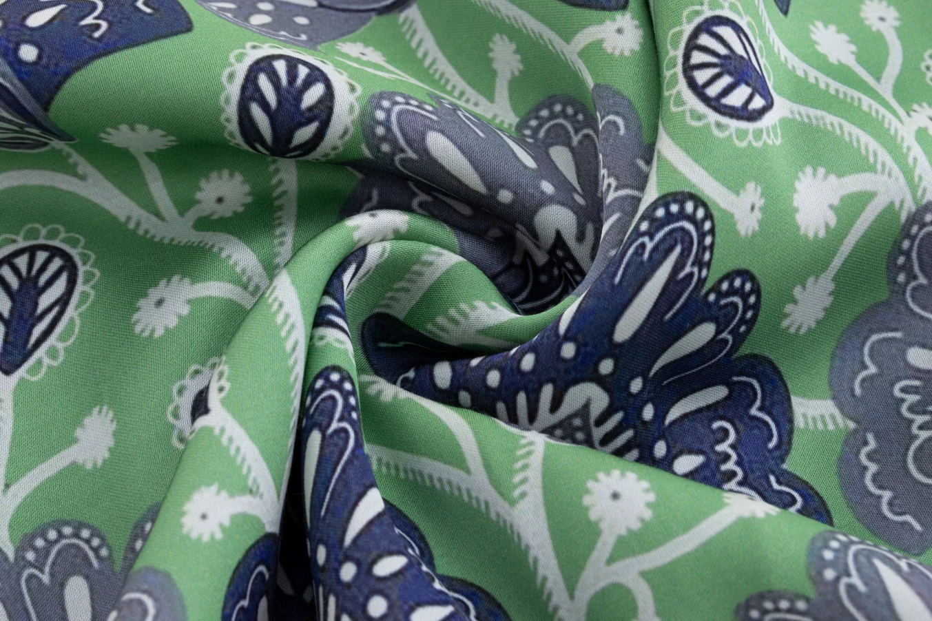 Solid Dark Navy Top & Green Base Navy Printed Jumper - Image 6