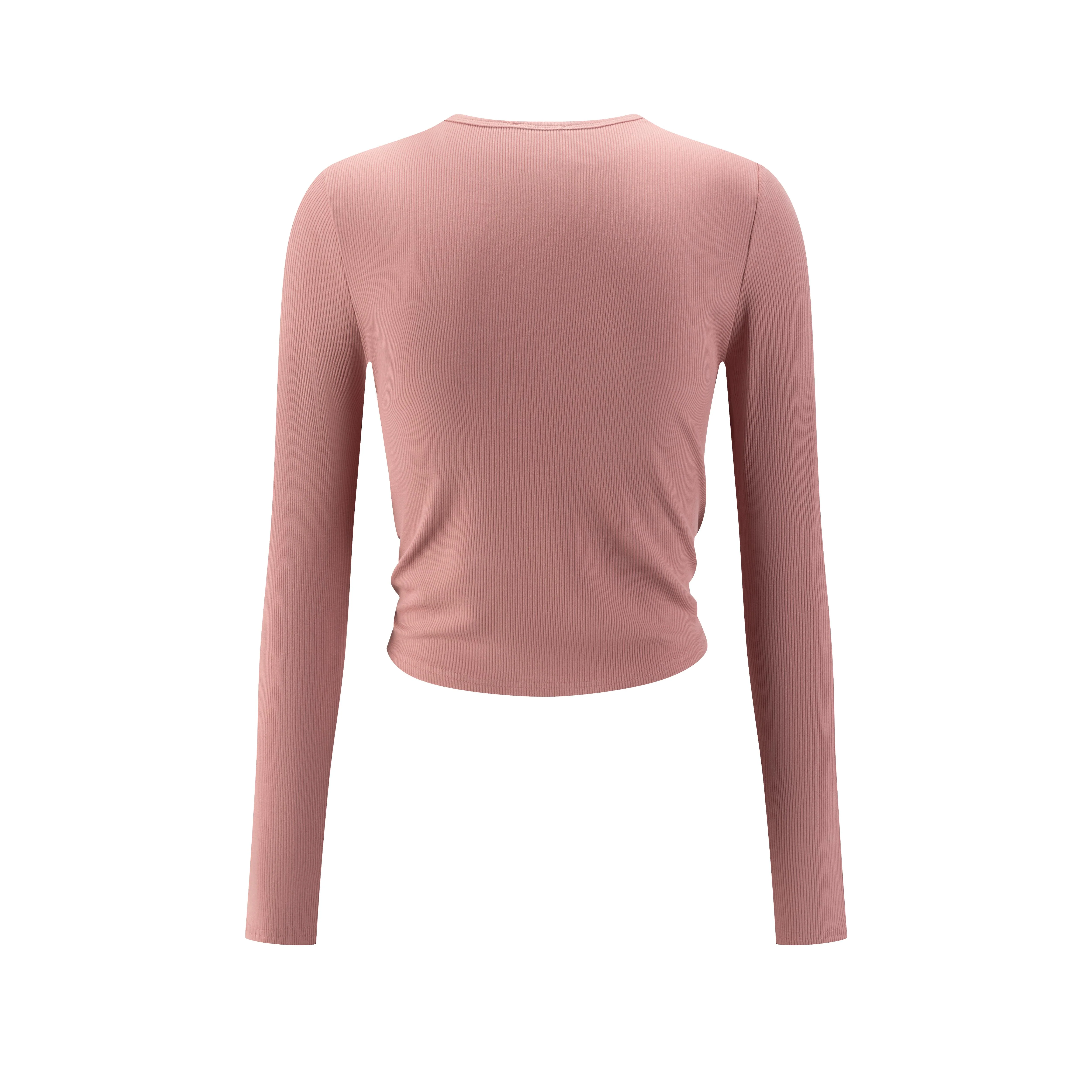 Pink Ribbed T-Shirt - Image 3
