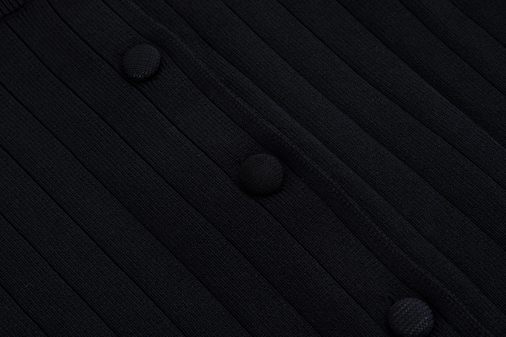 Black Big Ribbed Circle Cardigan - Image 6