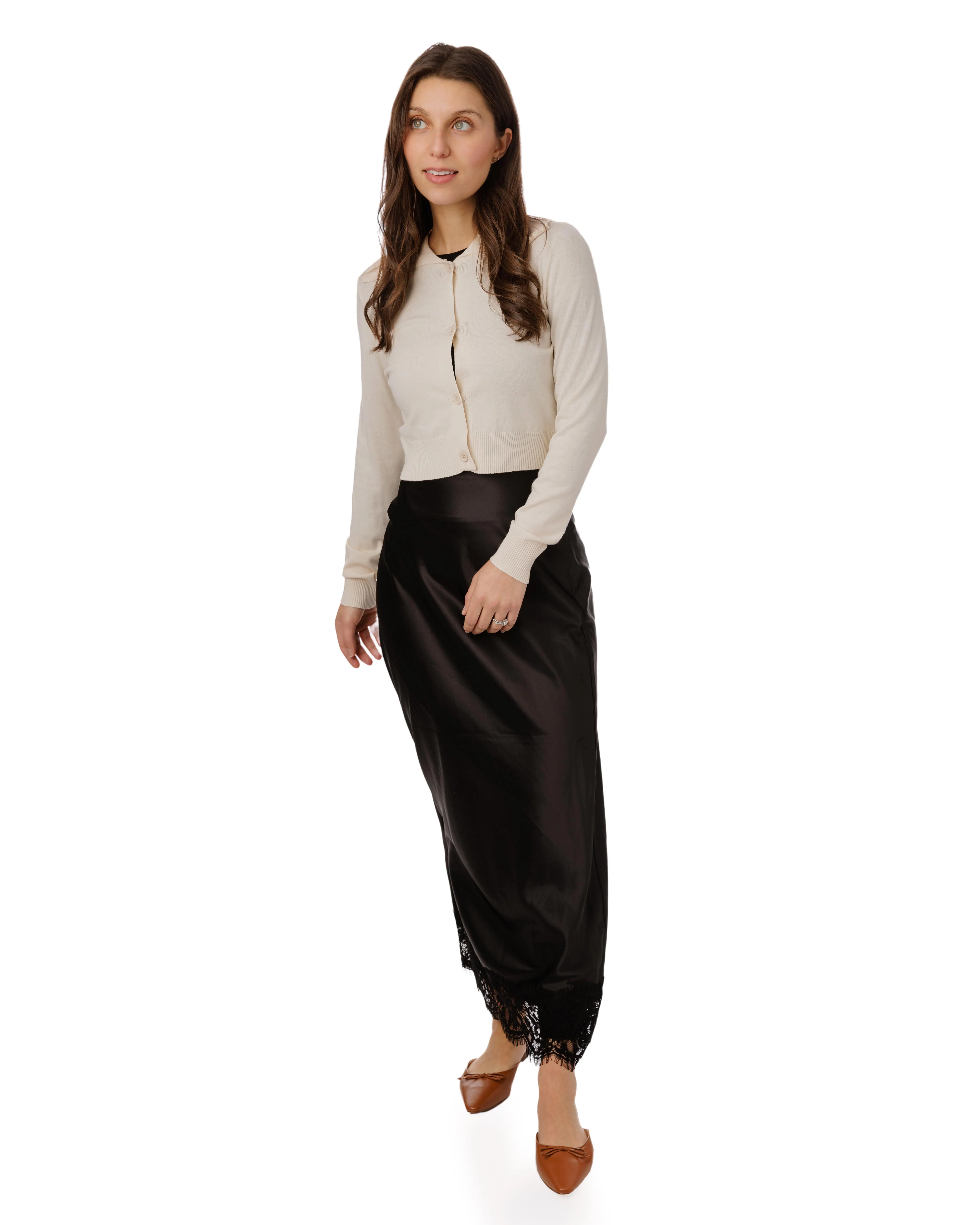 Ivory Collar Knit Cardigan