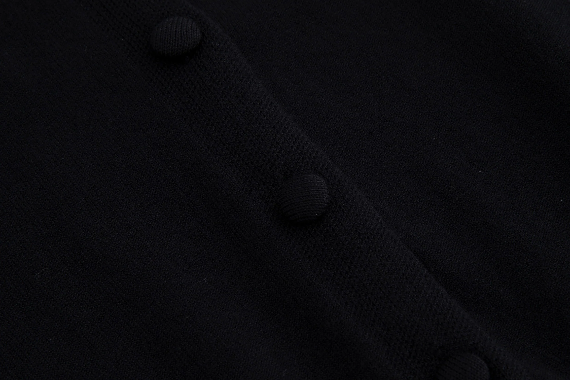 Black Collar Knit Cardigan - Image 4