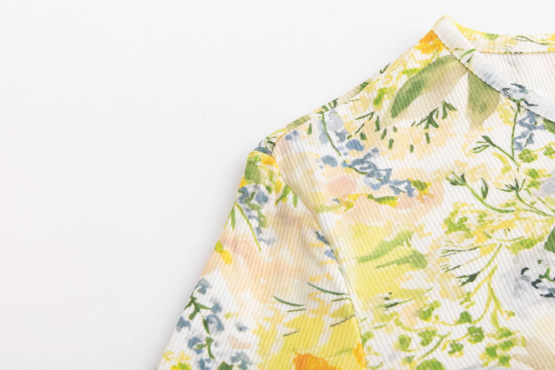 Yellow And Green Floral Print Top - Image 5